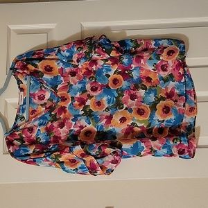 Colorful floral blouse